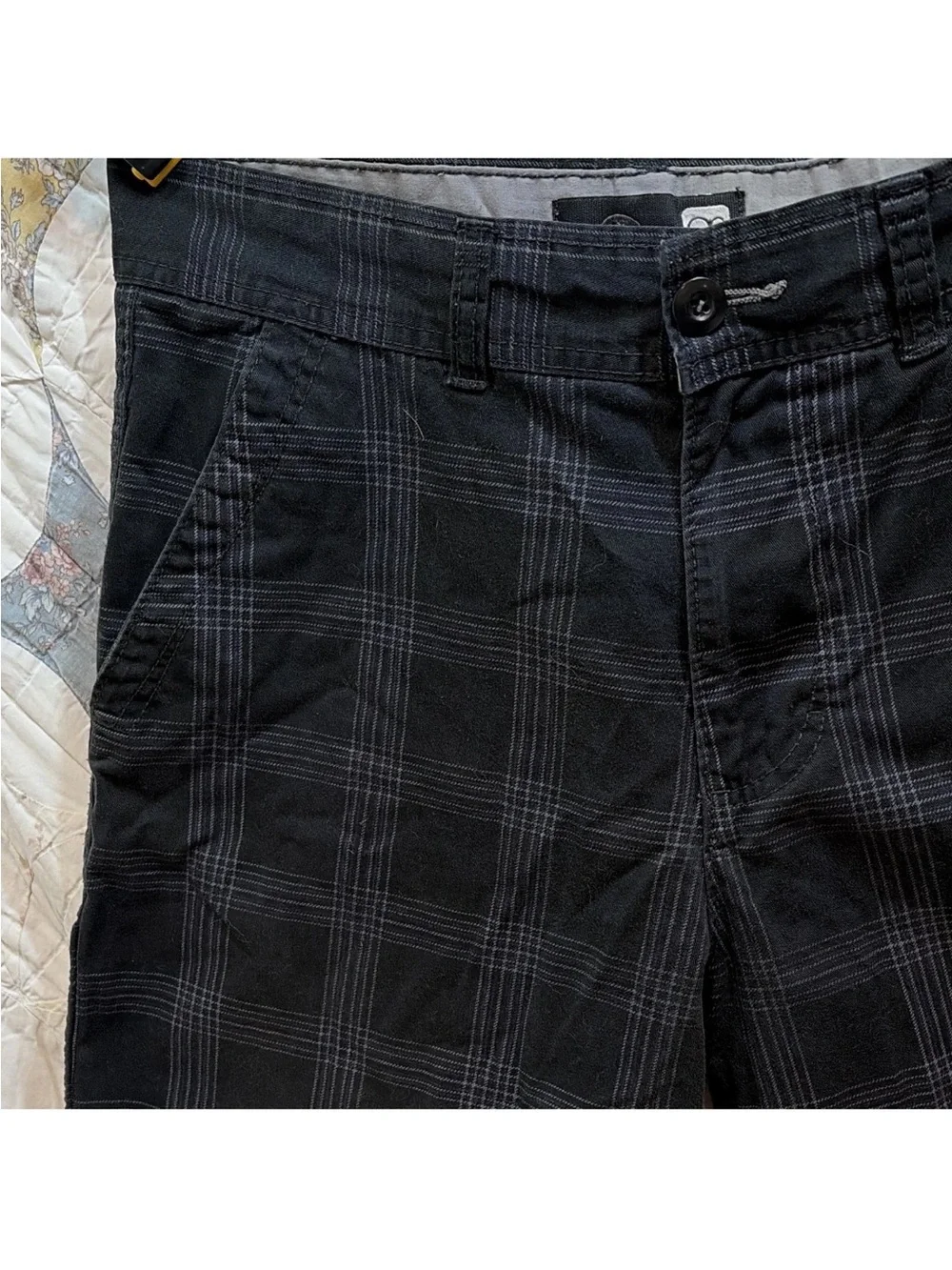 Vintage Op Ocean Pacific Plaid Shorts • Purple Pinstripe Skater Mens 32